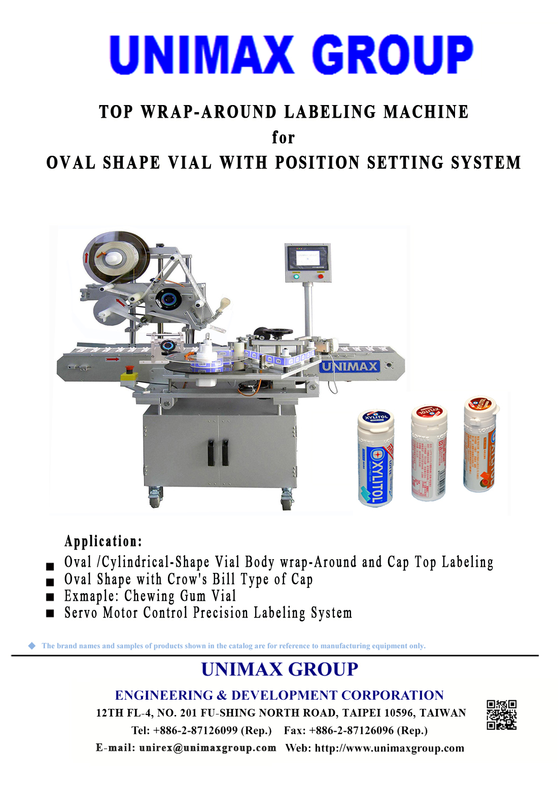 Top & Wrap-Around Labeling Machine for Oval Shape Vial with Position Setting System